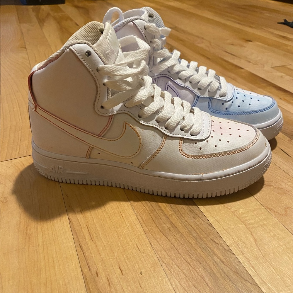 White Air Force 1s.